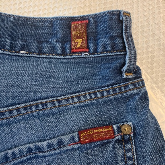 7 For All Mankind DIY Distressed Denim Shorts - Picture 4 of 10